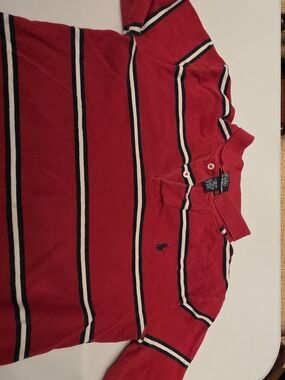 Polo by Ralph Lauren Red Striped Kids Polo with Navy & White Accents